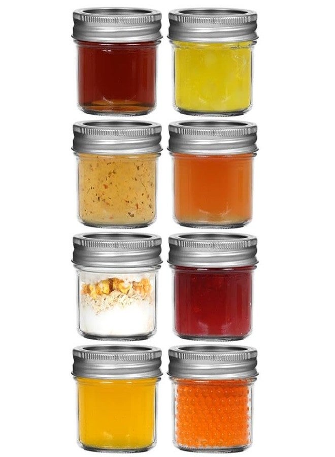 Bexter (Pack of 6) Smooth Crystal Mason Jelly Jars with Lids and Bands - Quarter Pint (4 oz) Size - Ideal for Canning, Pickling, Juices, Jams & Jellies - Image 5