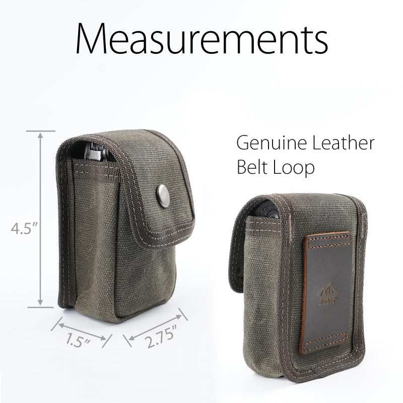 diodrio EDC Belt Pouch for Men Women, Small Utility Holster Pouch with Belt Loop for Hiking, Fishing, Camping, Snap Closure, Classic Waxed Canvas, Olive Small - Image 5