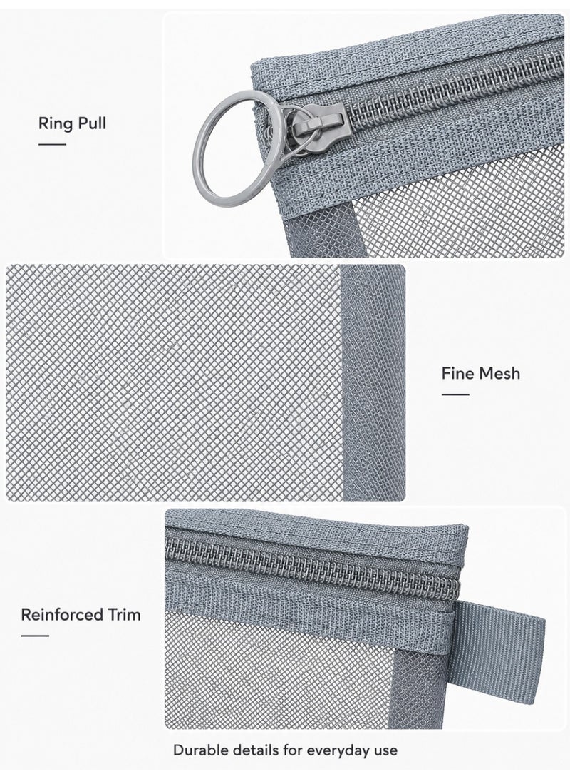 Transparent Toiletry Bag Cosmetic Organizer Pouch Travel Makeup Storage Bag Grey,Size S - Image 2