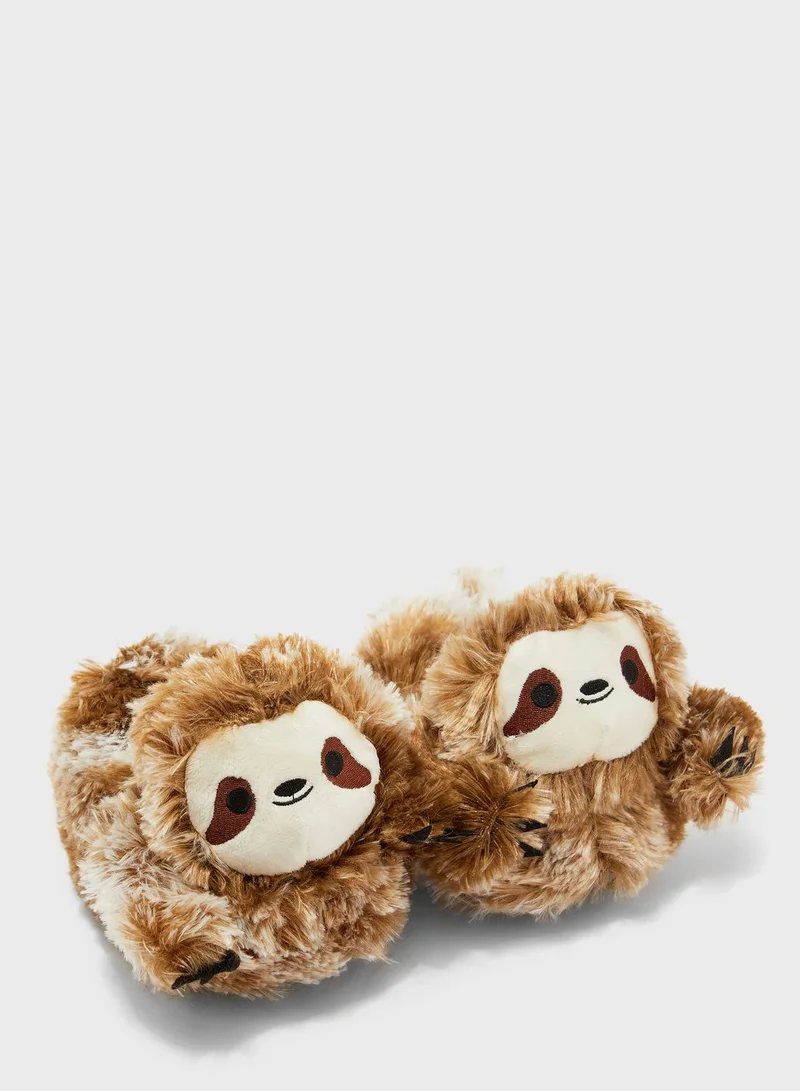 Ginger Sloth Kids House Slippers