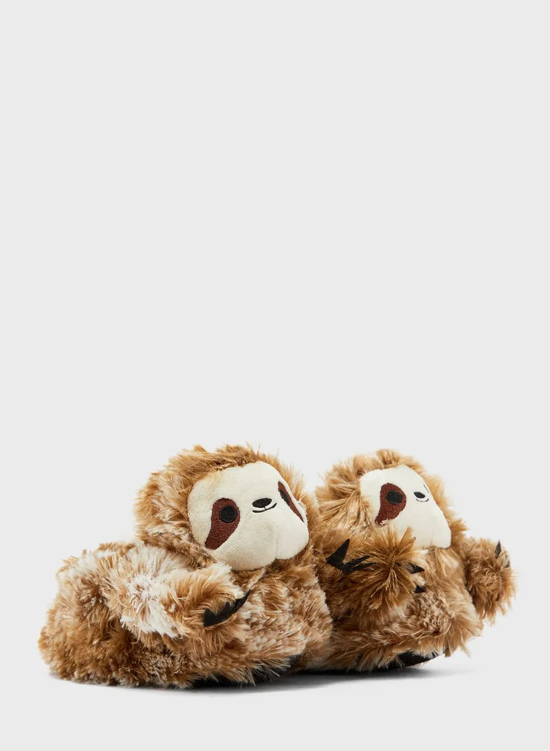 Ginger Sloth Kids House Slippers