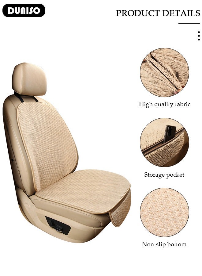 2pcs Auto Warm plush Universal Four Seasons Front Car Seat Covers Luxury Include Front Car Seat Protector Compatible with 95% Vehicle Fit for Cars Truck SUV or Vans