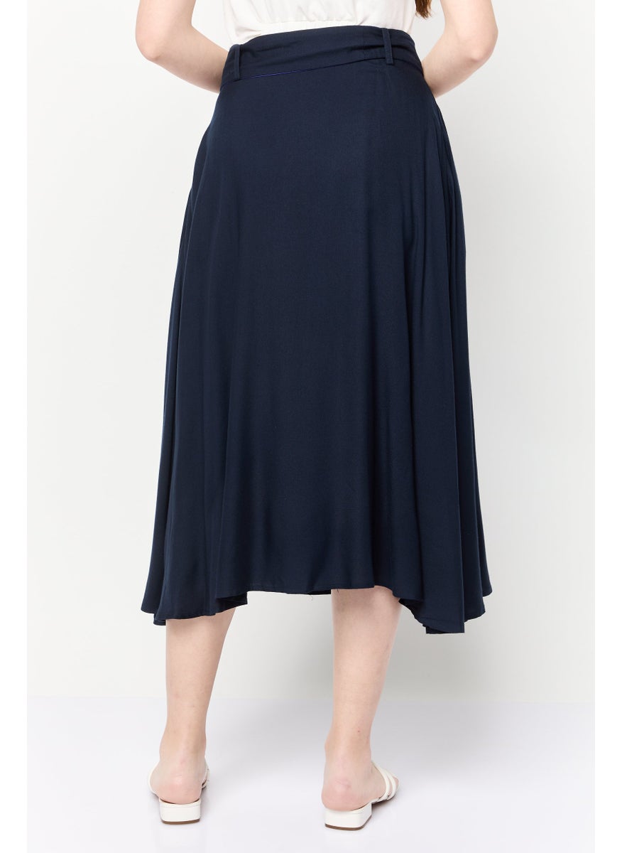 Harmont & Blaine Women Pleated A Line Skirt, Black  - Image 3