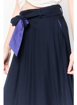Harmont & Blaine Women Pleated A Line Skirt, Black  - Image 2