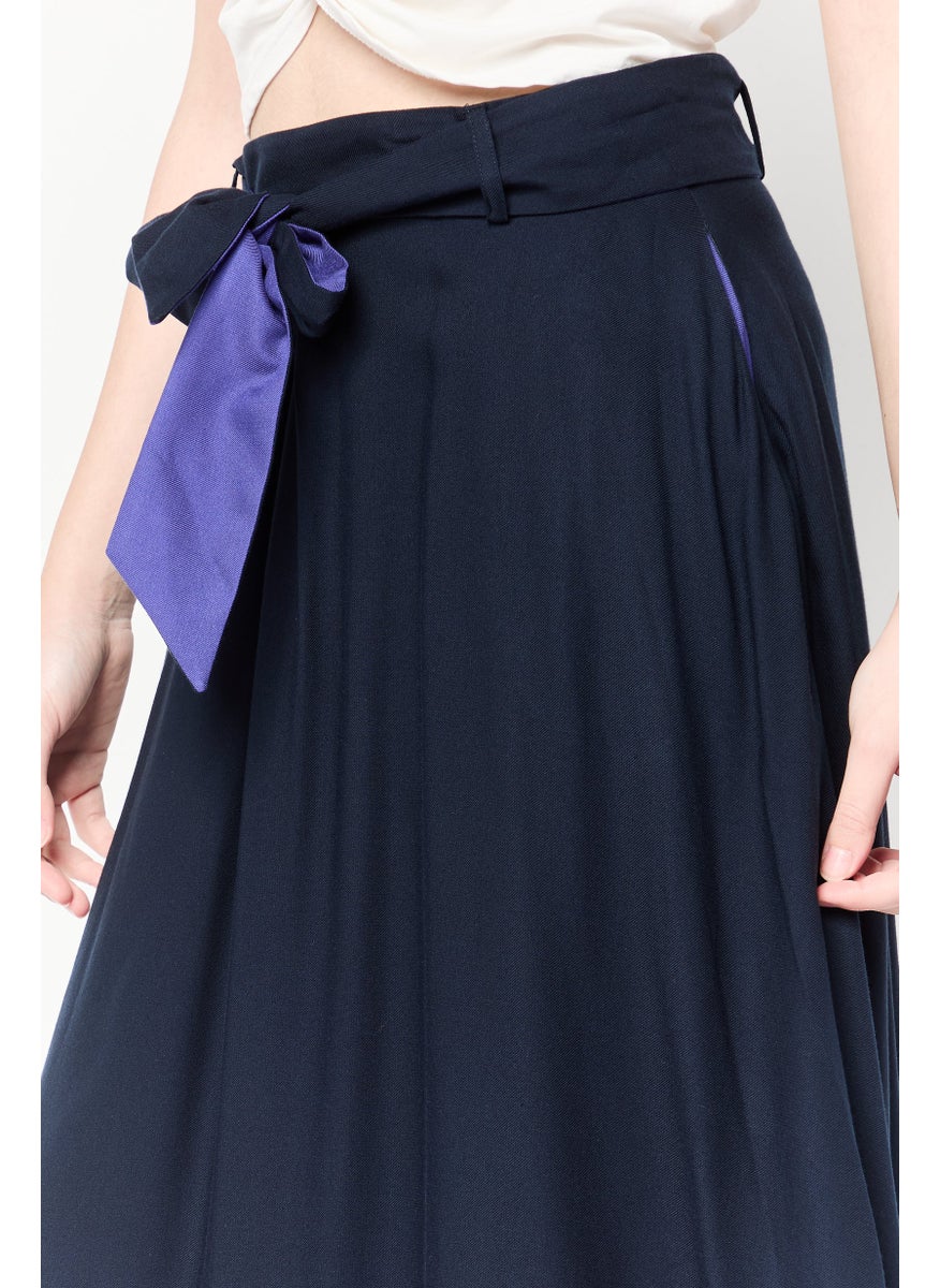Harmont & Blaine Women Pleated A Line Skirt, Black  - Image 2