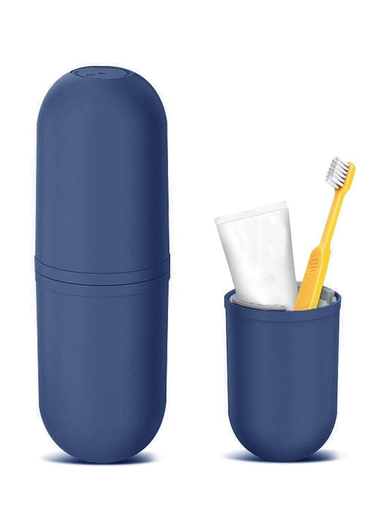Excefore 1pc Travel Toothbrush Cup 4 in 1 Creative Multifunctional Capsule Mouthwash Cup - Image 1