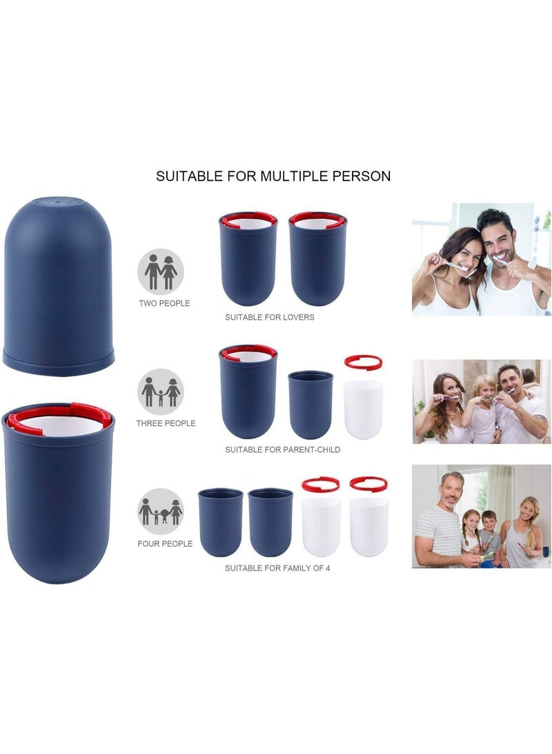 Excefore 1pc Travel Toothbrush Cup 4 in 1 Creative Multifunctional Capsule Mouthwash Cup - Image 2