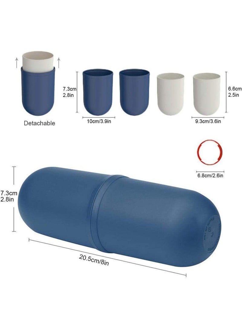 Excefore 1pc Travel Toothbrush Cup 4 in 1 Creative Multifunctional Capsule Mouthwash Cup - Image 4