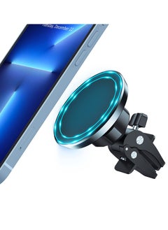 Magnetic Car Mount Phone Holder - Mag Safe Air Vent Phone Mount for Car Compatible with iPhone 14 13 12 Pro Max Mini Plus, Mag Safe Case, 360° Adjustable Mag Safe Car Mount Phone Holder for All Phone