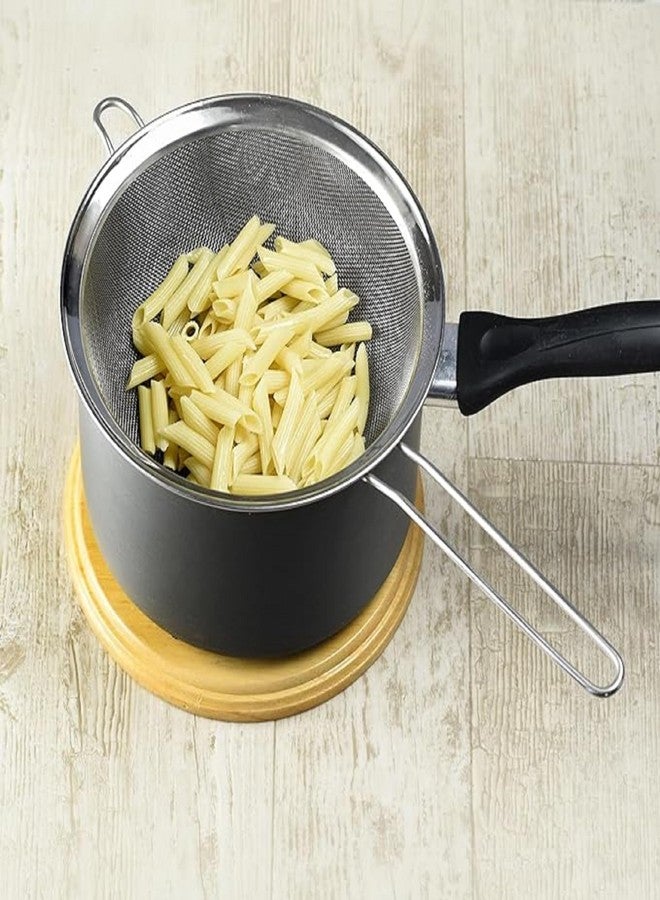 واي بي أم هوم مصفاة شبكية دقيقة من الفولاذ المقاوم للصدأ من YBM Home مع مقبض لغسل الحبوب والبقوليات والأرز والفواكه، 2.5 بوصة - Image 5