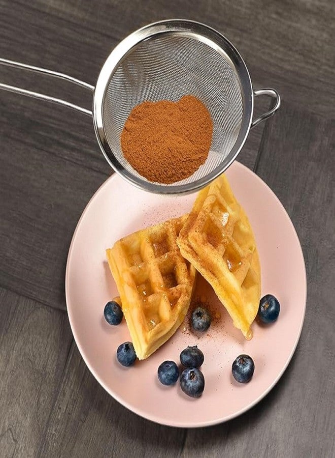 واي بي أم هوم مصفاة شبكية دقيقة من الفولاذ المقاوم للصدأ من YBM Home مع مقبض لغسل الحبوب والبقوليات والأرز والفواكه، 2.5 بوصة - Image 3