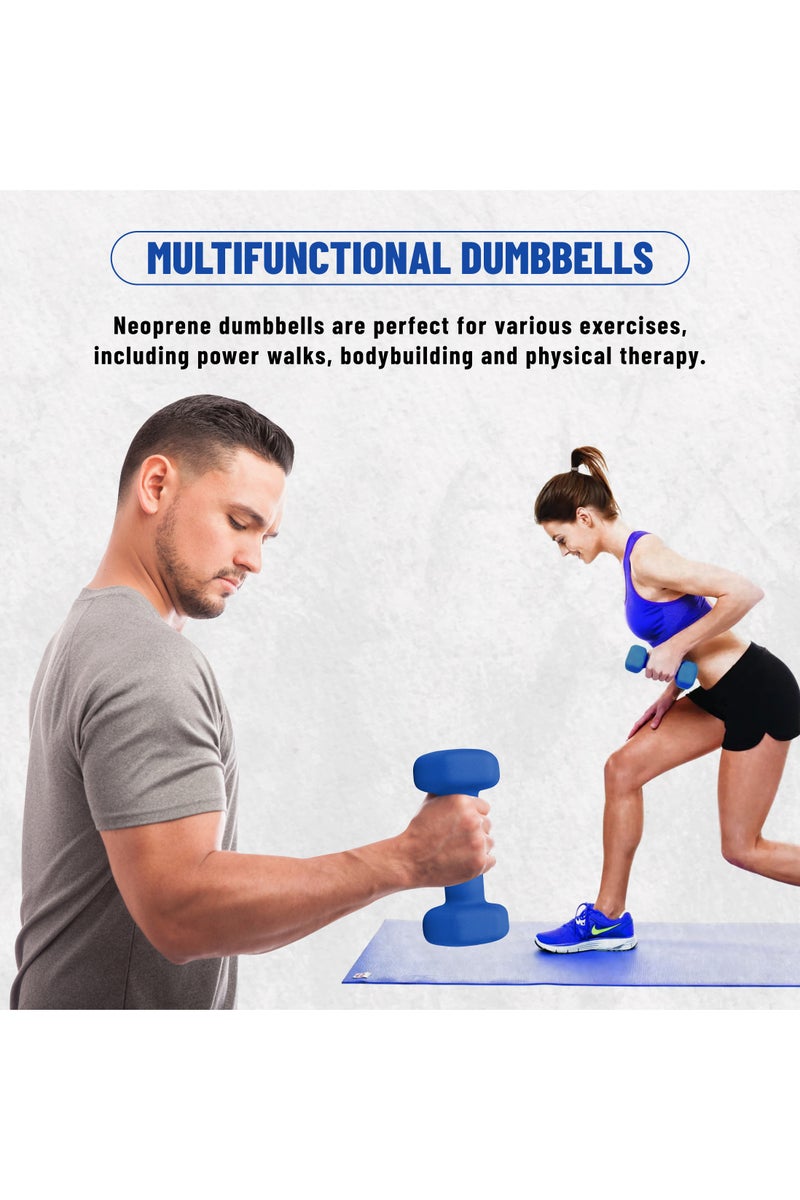 ENDLESS  Neoprene Dumbbell Pair, 2 x 4Kg ,Material : Iron with Neoprene coat | Exercise and Fitness Weights for Women and Men at Home/Gym - Image 5