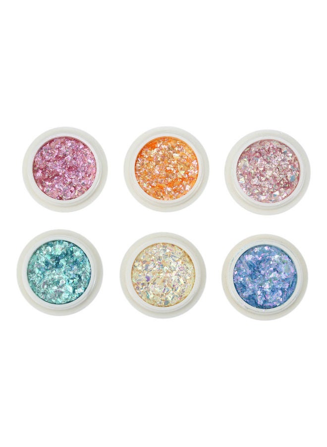 NIBEMINENT 6-Pack 3D Nail Glitter Set Multicolour - Image 2
