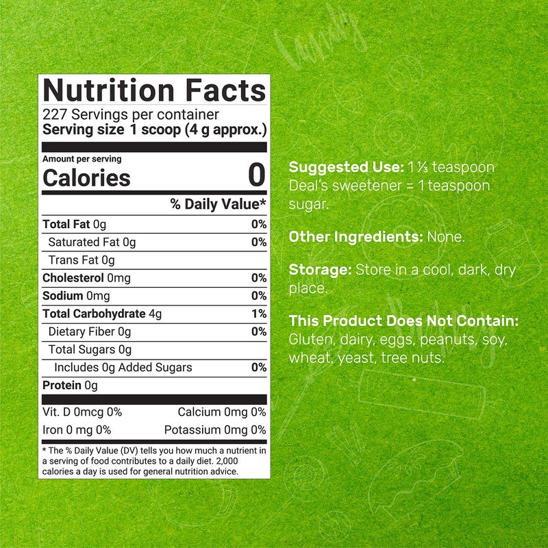 DEAL SUPPLEMENT Allulose Sweetener 2 Pounds - Natural Sugar Subsitutes, No Aftertaste - Keto Friendly, Vegan, Zero Net Carb, Zero Calorie, Great for Cooking & Baking - Image 2