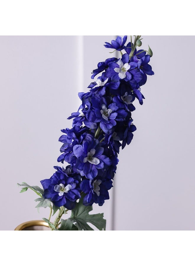 DANUBE HOME Bloomvogue Artificial Dark Blue Delphinium Flowers Real Touch Bouquet Flowers for Wedding Party Home Centerpieces Arrangements Bouquets 94Cm Blue  - Image 2