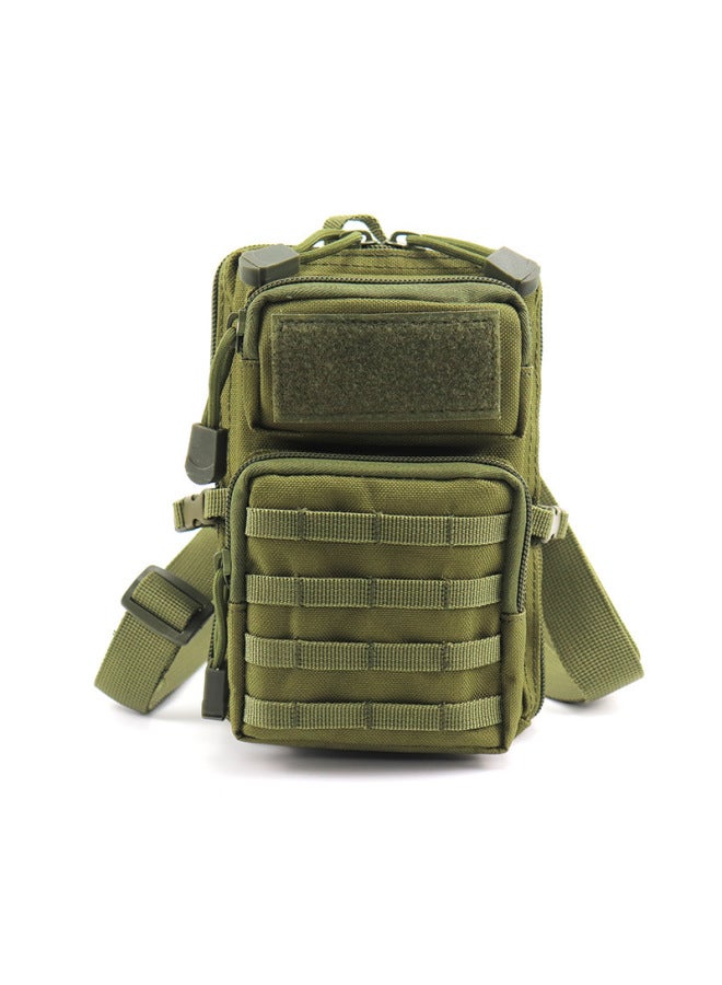Generic 7 Inch Multifunctional Waist Bag Large Capacity Outdoor Wearing Waist Bag Water-repellent Oxford Cloth Tactical Mobile Phone Waist Bag-Color:Army Green - Image 1