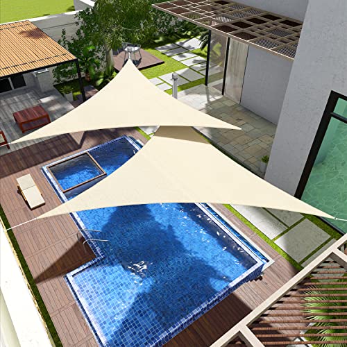 Goleray Goleray 8'x8'x8' Sun Shade Sail Triangle Shade Canopy UV Resistant Patio Cover for Outdoor Backyard Deck Garden  - Image 2