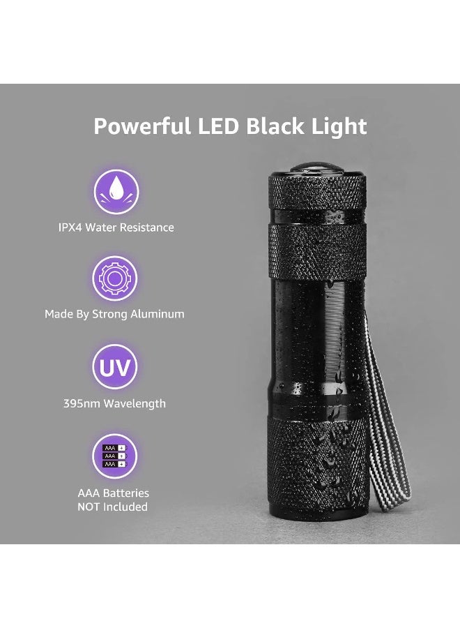 DEXO مصباح يدوي بالأشعة فوق البنفسجية 395 نانومتر محمول للغاية – للكشف عن بول الحيوانات، الحبر غير المرئي، المجوهرات، النقود، الهوية وأكثر – سبيكة ألومنيوم، مقاوم للماء – مثالي للمنزل، التخييم، العقارب، كشف البقع، خارجي، سفر - Image 3