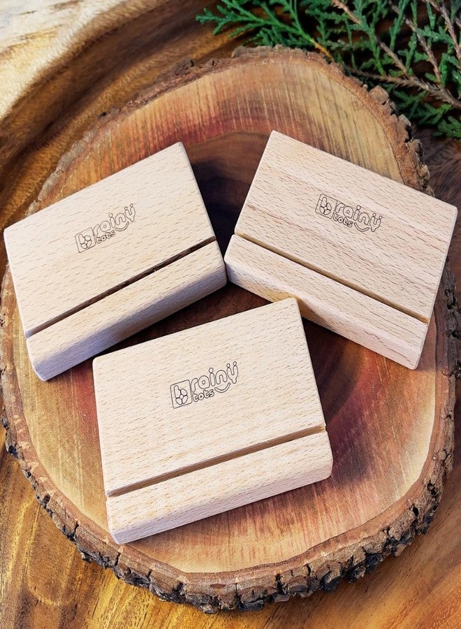 Brainytots Stable Flashcard Stand | Natural Wood Display | Enhances Visual & Cognitive Development | Anti-Topple Design | Easy-Swap Flashcard Holder | Pack of 3 - Image 1