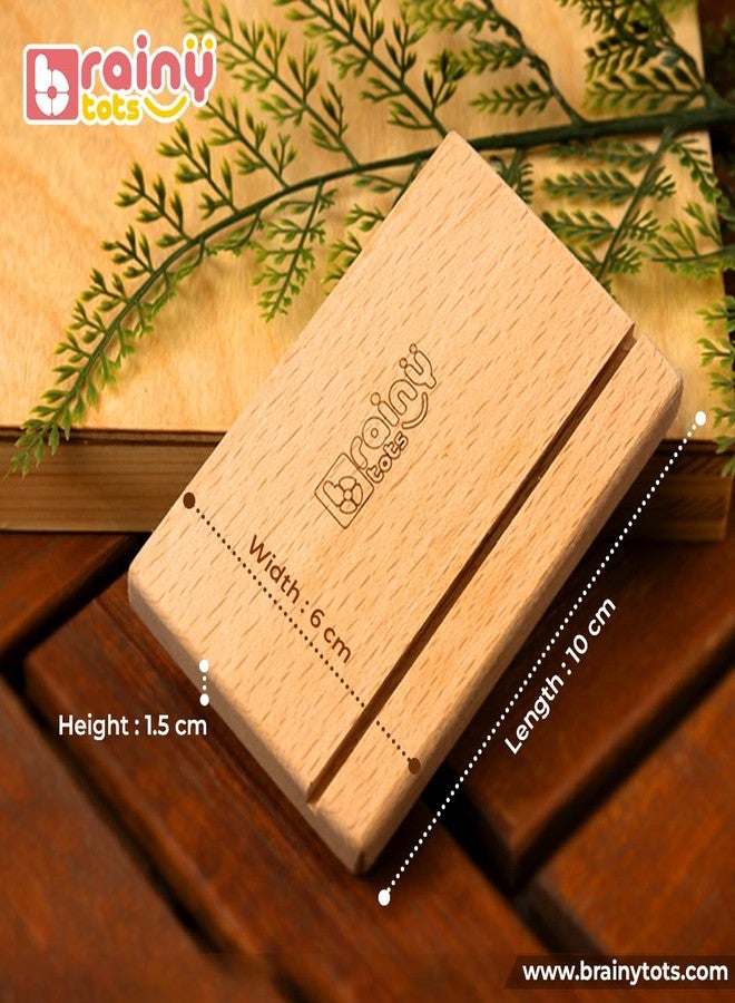 Brainytots Stable Flashcard Stand | Natural Wood Display | Enhances Visual & Cognitive Development | Anti-Topple Design | Easy-Swap Flashcard Holder | Pack of 3 - Image 5