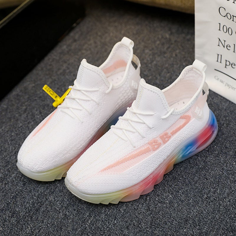 Women's High Top Sneakers Breathable Knitted Casual Sports Shoes - Image 2