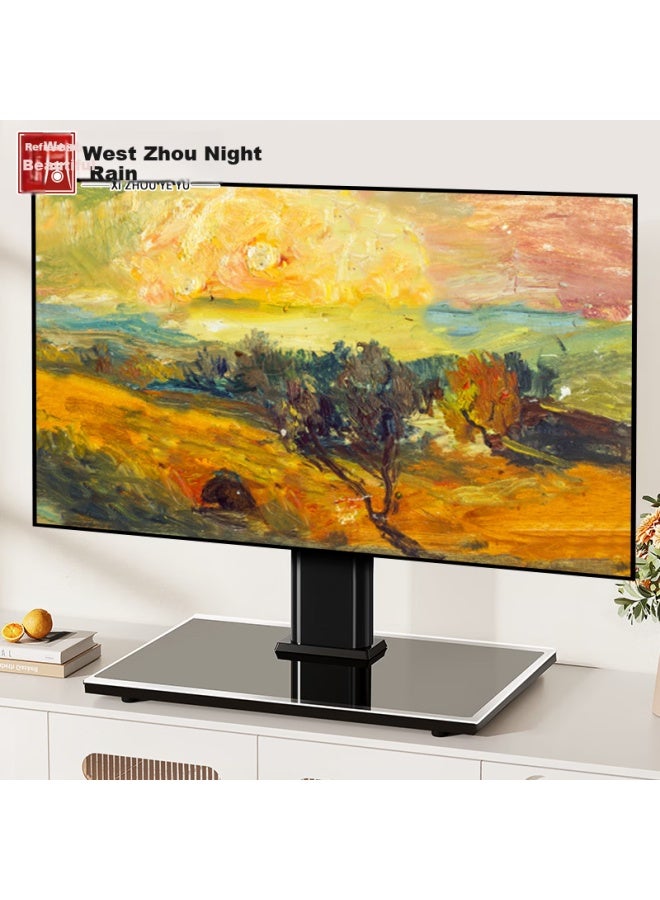 قاعدة تلفزيون عالمية Xizhou Night Rain 32-70 بوصة متوافقة مع Xiaomi و Hisense و Haier و Tcl حاملة سطح مكتب بدون حفر - Image 1