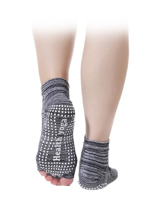 GROIC Yoga Socks for Non-Slip Women Sock Five Toe with Grips Toeless One Size for Yoga, Barre, Pilates, Dance - Image 2
