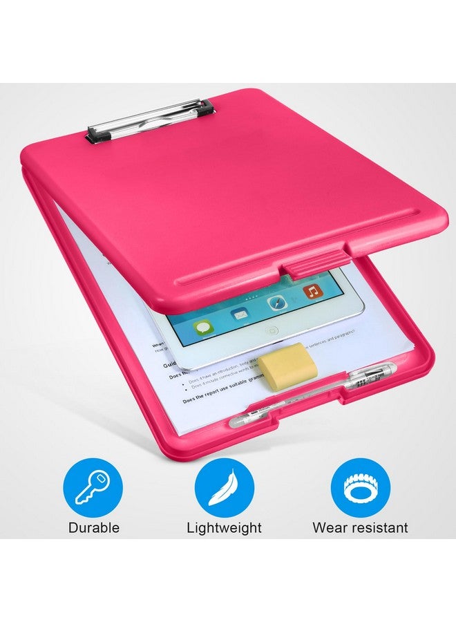 Chinco 6 Pieces Clipboard With Storage Plastic Storage Clipboard Nursing Clipboard Clip Boards Storage Foldable Clipboard With Compartment Clipboard Storage With Metal Clip, 9.5 X 13.5 Inch (Bright Color) - Image 5