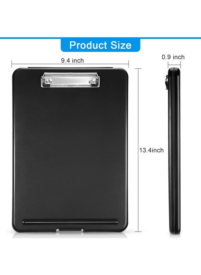 Chinco 6 Pieces Clipboard With Storage Plastic Storage Clipboard Nursing Clipboard Clip Boards Storage Foldable Clipboard With Compartment Clipboard Storage With Metal Clip, 9.5 X 13.5 Inch (Bright Color) - Image 2