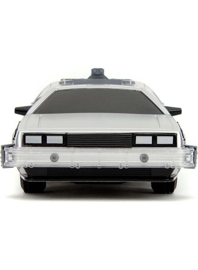 Jada Toys سيارة تحكم عن بعد مقلدة لجهاز الزمن من جادا - العودة إلى المستقبل (28 سم) - Image 2