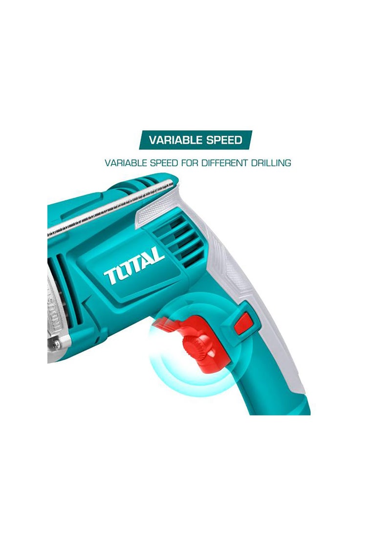 TOTAL 1010W Heavy Duty Impact Drill - 13mm Variable Speed Hammer Drill (0-2800RPM) with Aluminum Gear Box, Forward/Reverse & Extra Carbon Brushes - TG111136 - Image 3