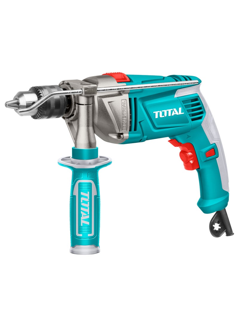 TOTAL 1010W Heavy Duty Impact Drill - 13mm Variable Speed Hammer Drill (0-2800RPM) with Aluminum Gear Box, Forward/Reverse & Extra Carbon Brushes - TG111136 - Image 1