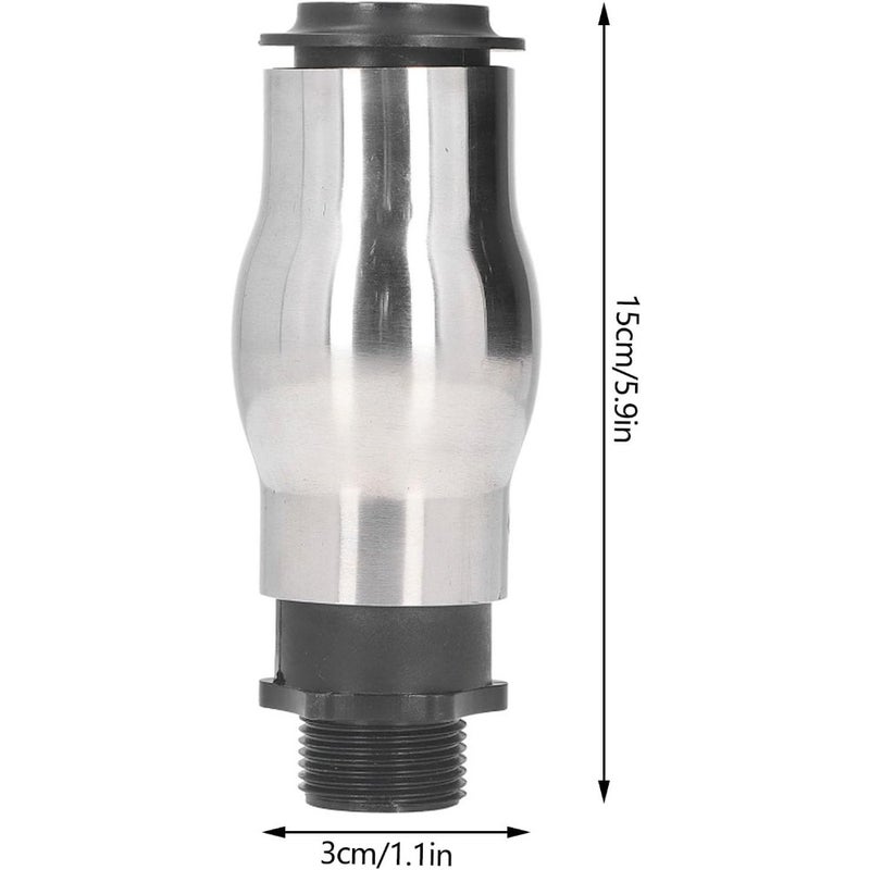 Fountain Nozzle, Professional Grade Foaming Jet Bubbler Water Garden Display, G1 Male Thread Frothy Foam Jet Fountain Nozzle, 304 Stainless Steel Waterscape Nozzle Water Spray - Image 5