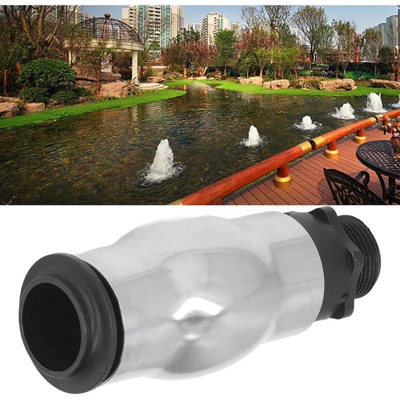 Fountain Nozzle, Professional Grade Foaming Jet Bubbler Water Garden Display, G1 Male Thread Frothy Foam Jet Fountain Nozzle, 304 Stainless Steel Waterscape Nozzle Water Spray - Image 2