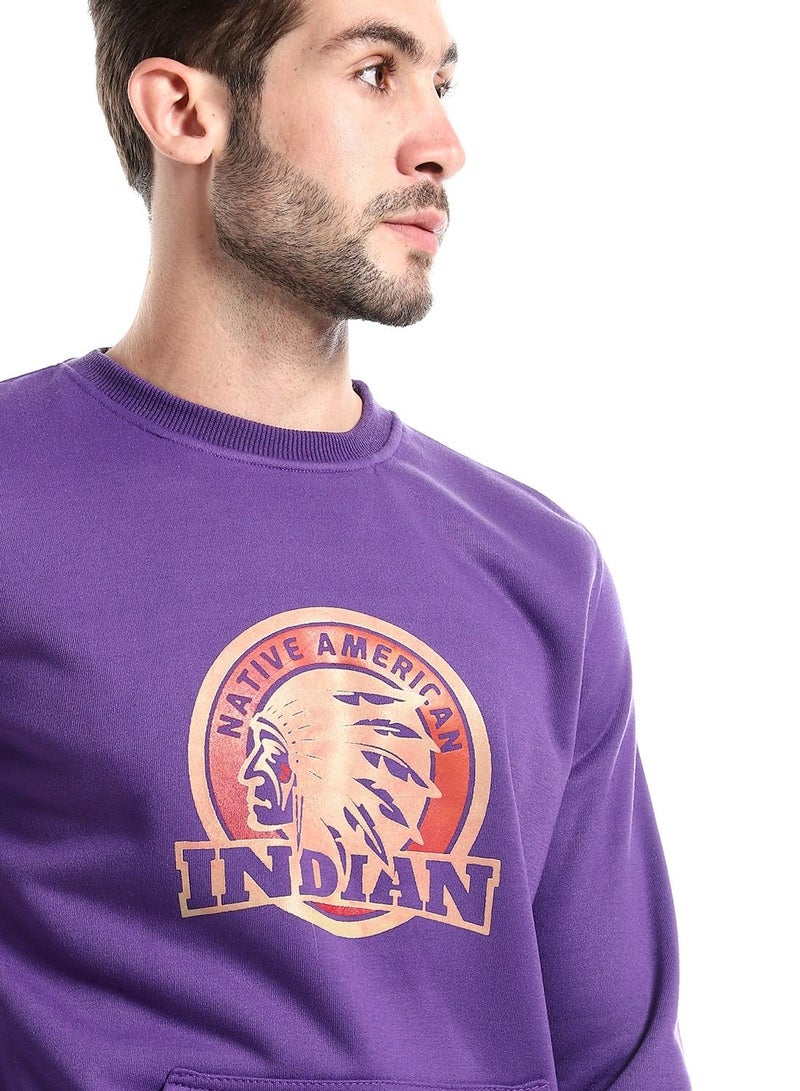 Caesar Men's crew neck sweatshirt with front print - Image 3