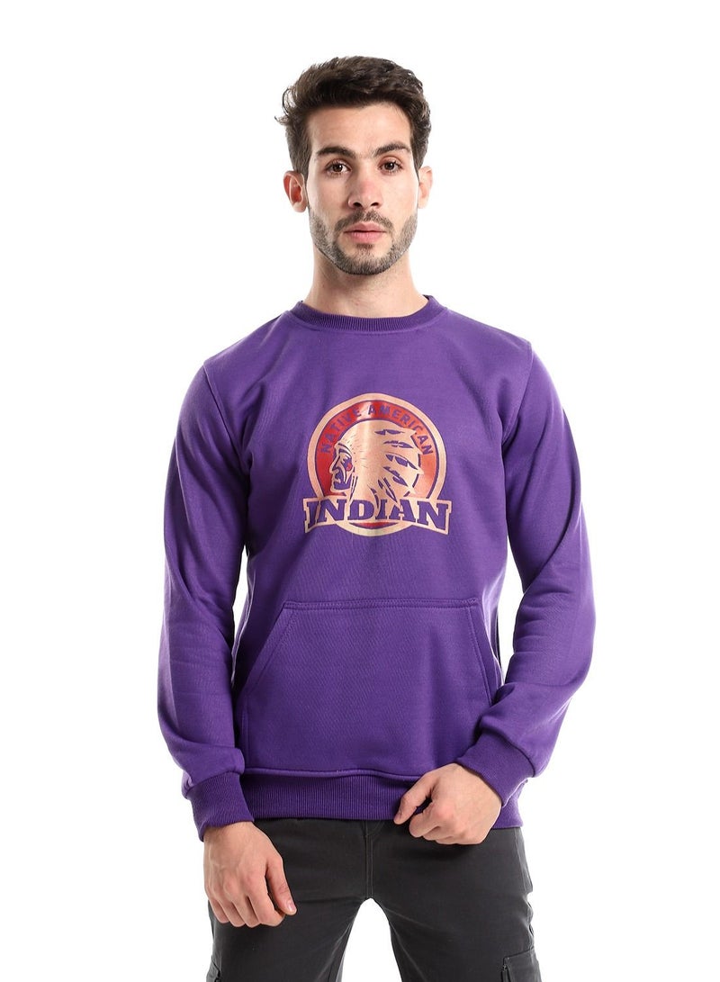 Caesar Men's crew neck sweatshirt with front print - Image 1