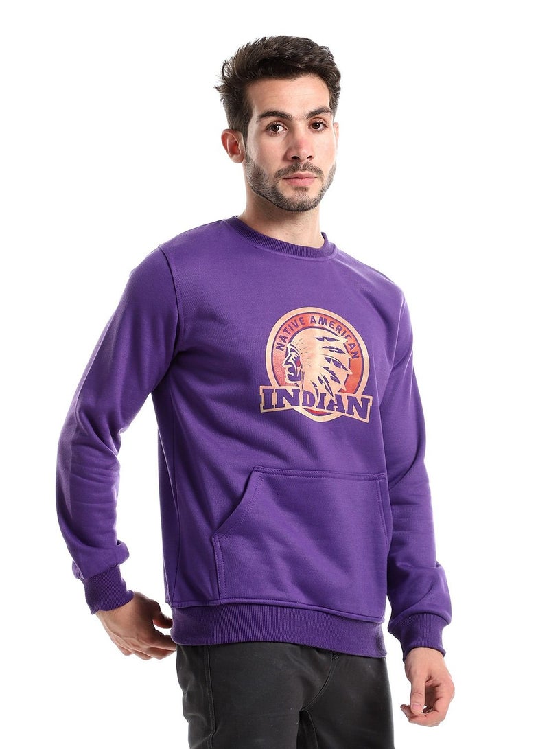 Caesar Men's crew neck sweatshirt with front print - Image 2