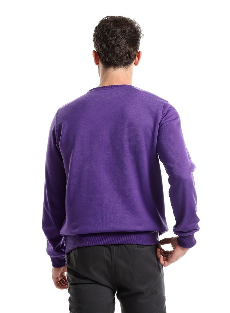 Caesar Men's crew neck sweatshirt with front print - Image 4