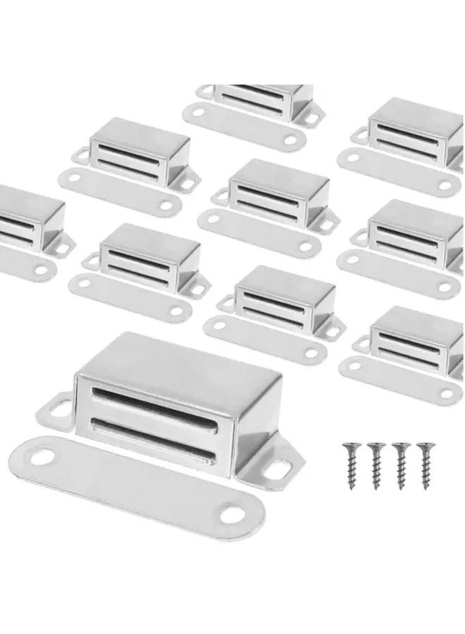8PCS Magnetic Cabinet Door Fasteners Metal Thickened Closet Door Closure Strips - Image 2