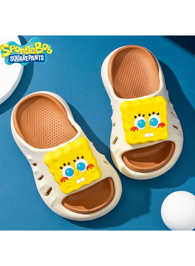 (sellect) Spongebob Children's Slippers Summer Boys Indoor Non-slip Soft Bottom Cartoon Girls Parent-child Sandals