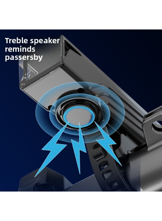 Loquat Bicycle Light Remote Control Horn Strong Light Long-range Front Light Light Sense Mountain Road Bike Led Put Vertigo Riding Light-Color:Ss B7-1 Digital Battery Level Indicator (1600 Mah) - Image 5