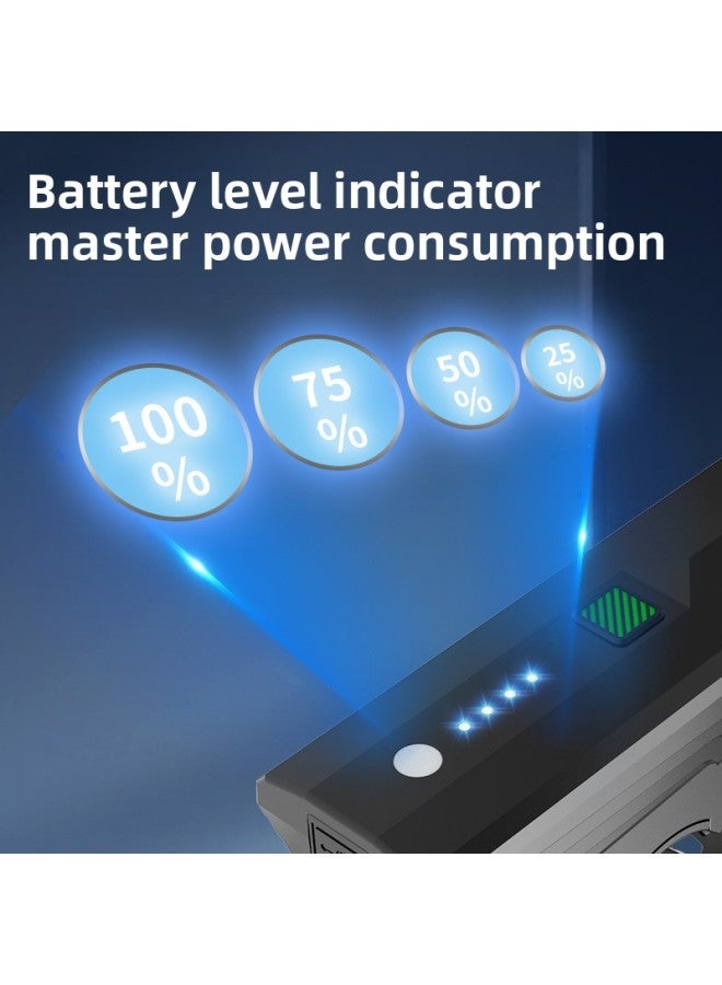 Loquat Bicycle Light Remote Control Horn Strong Light Long-range Front Light Light Sense Mountain Road Bike Led Put Vertigo Riding Light-Color:Ss B7-1 Digital Battery Level Indicator (1600 Mah) - Image 4