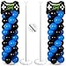 Soulchen 2 Set Video Game Balloon Column Stand Kit with Game Controller Foil Latex Balloons Adjustable Stands for Night Video Gaming Theme Birthday Party DecorationsBlack Blue - Image 2