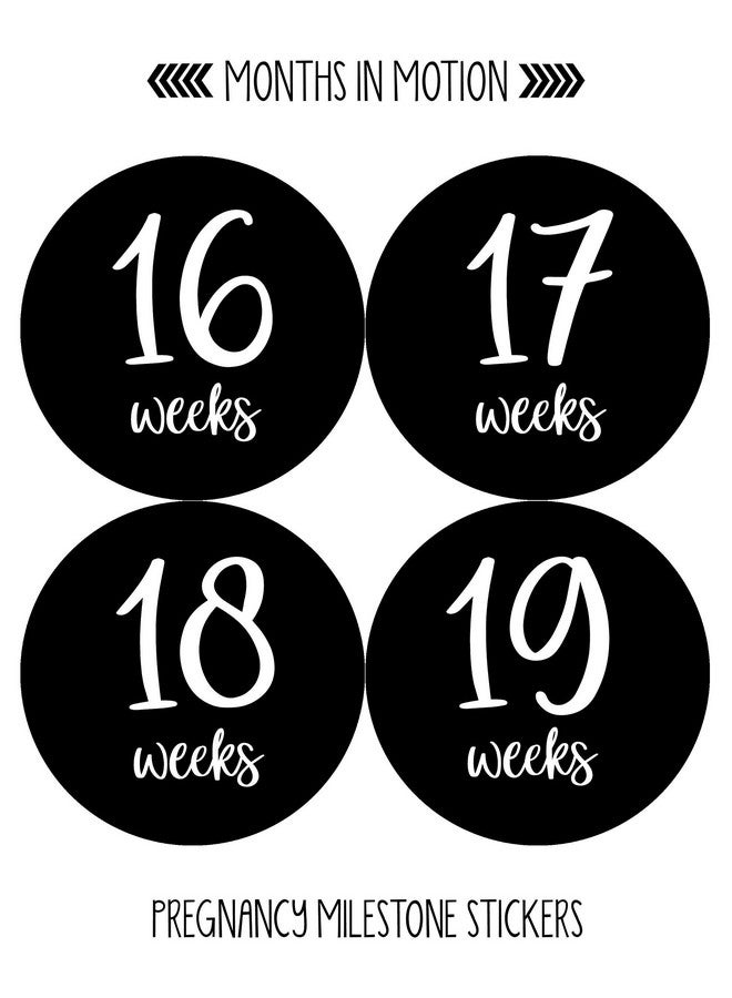 Months In Motion Pregnancy Weekly Belly Growth Stickers Week To Week Pregnant Expecting Photo Prop Maternity Keepsake Baby Bump Large Set Of 36 Weekly Photo Sticker - Image 4