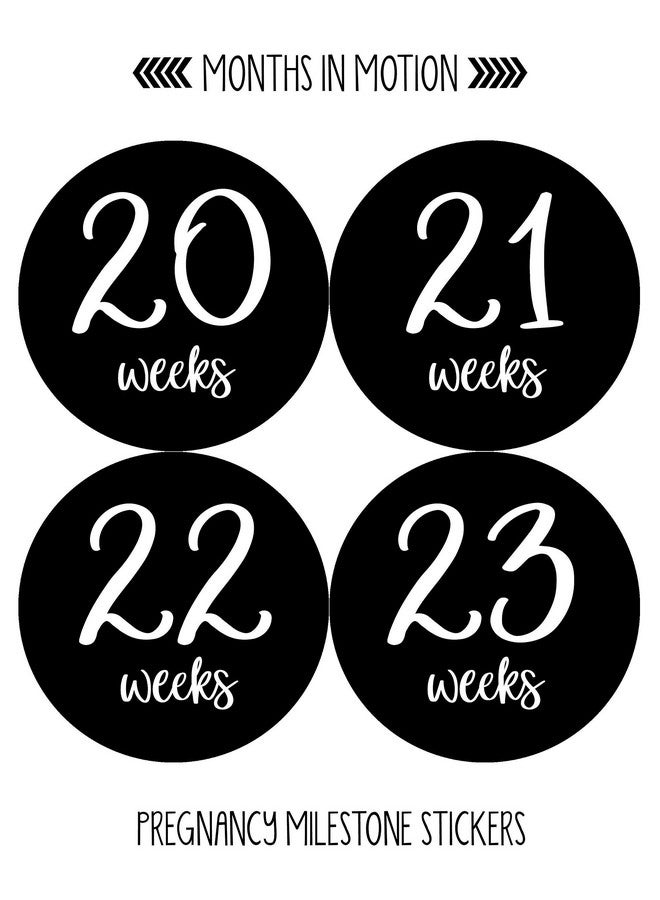 Months In Motion Pregnancy Weekly Belly Growth Stickers Week To Week Pregnant Expecting Photo Prop Maternity Keepsake Baby Bump Large Set Of 36 Weekly Photo Sticker - Image 5