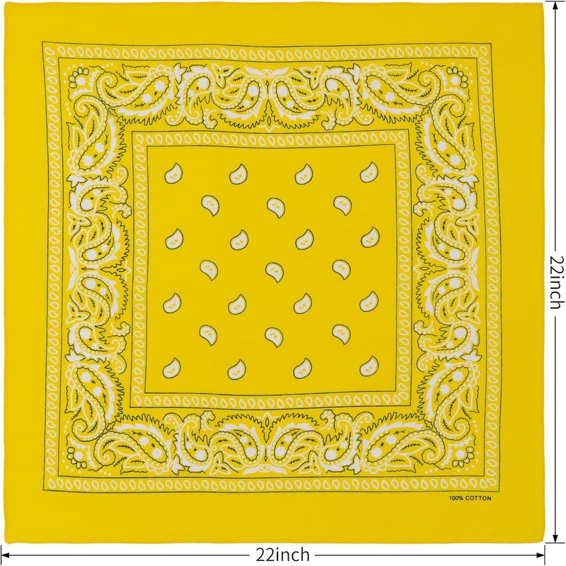 ComboCube 12 Pack(one Dozen) Multi-Purpose Cotton Paisley Cowboy Bandanas Headband for Men and Women - Image 2