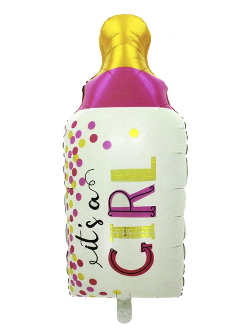 بارتي فن شكل زجاجة تغذية بالون احباط إنه لون وردي فتاة - Image 1