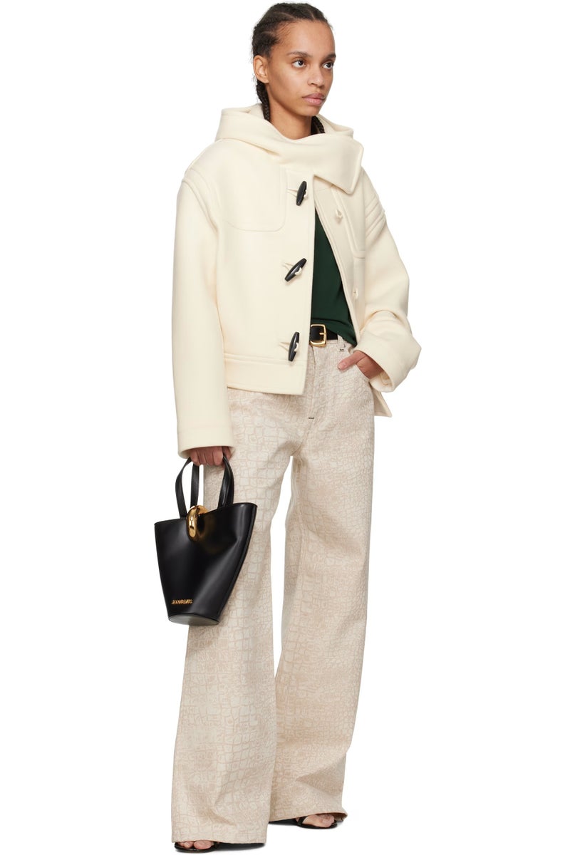 JACQUEMUS Leather petit Bambola bucket bag with crossbody strap - Image 4