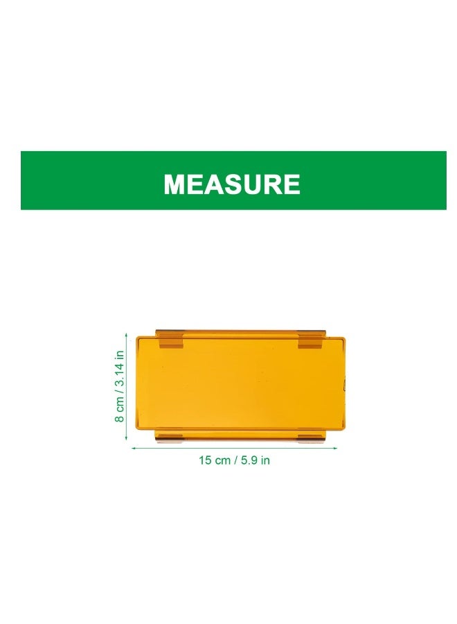 MUNTAQI 2 Pack Car LED Lampshade Light Bar Covers, Premium Plastic Tail Lamp Cover, Suitable for Off Road Transparent Square Lamp Shade - Image 2