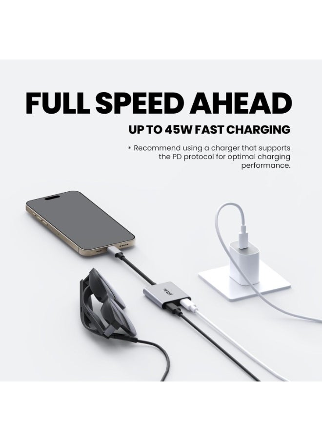 XREAL - XREAL Hub, Power and Play Adapter, so you can charge AR glasses while you charge your source device, e.g. Steam Deck, ROG Ally, Switch, iPhone 15 or Android phone. 45 W fast charging - Image 1